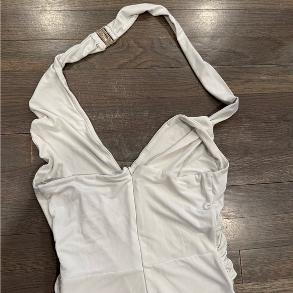 Club L Elegant White halter Maxi Dress size large - Picture 8 of 11